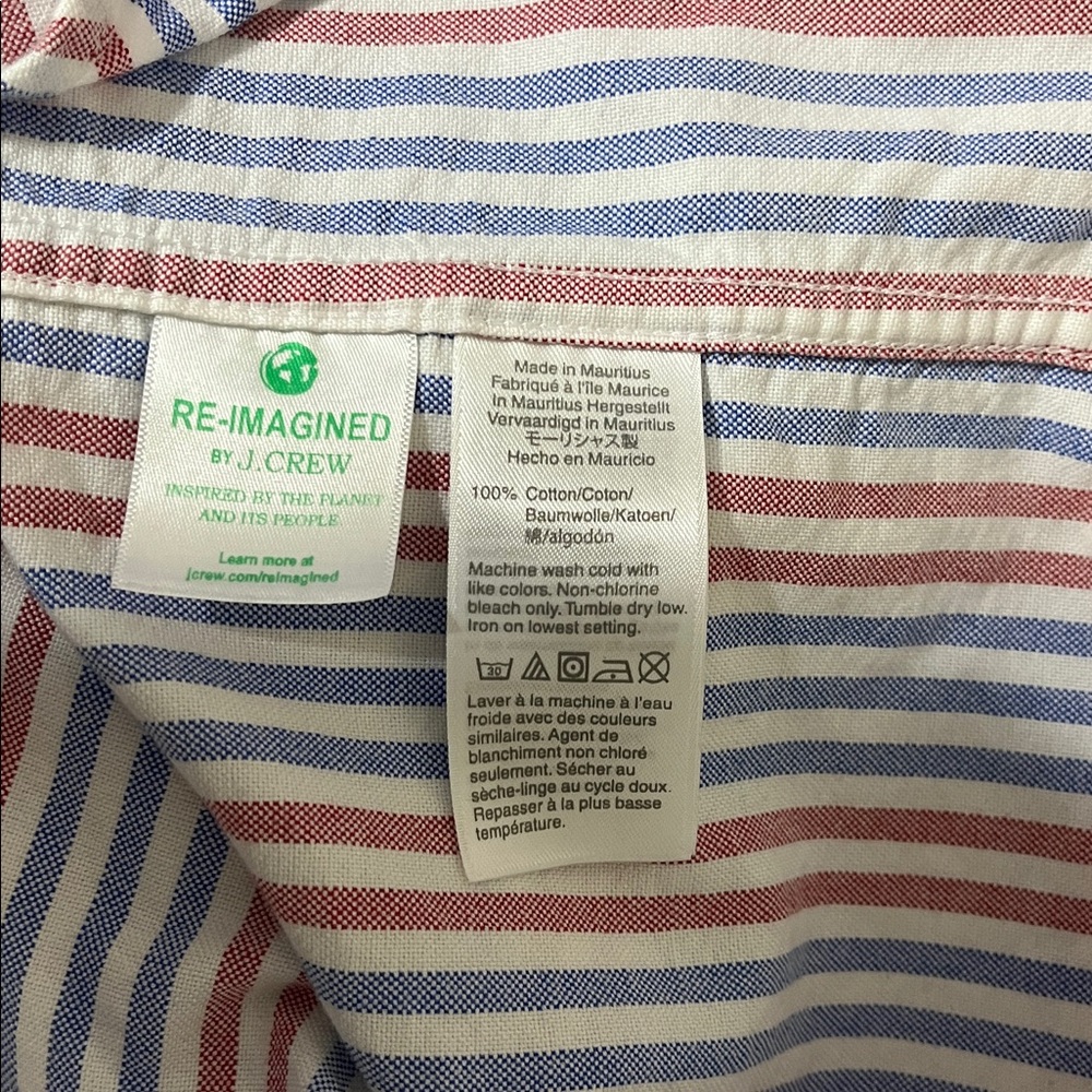 J. Crew Factory Flex Oxford Slim Fit Button Down Shirt Medium - Picture 7 of 8